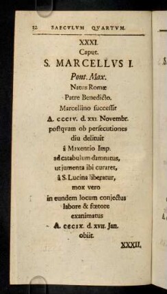 32-41, Saeculum Quartum (XXXI - XL)