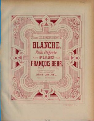 Blanche : polka élégante pour piano ; op. 287,2