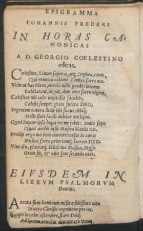 Eiusdem In Librum Psalmorum Davidis.