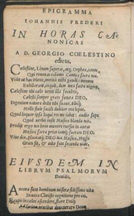 Eiusdem In Librum Psalmorum Davidis.