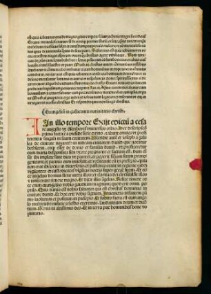 Euangelium in gallicantu natiuitatis christi. - Dominica infra octauas natiuitatis domini.