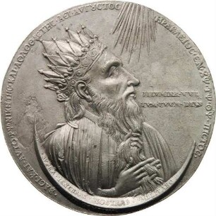 Kaiser Herakleios - Rückführung des Heiligen Kreuzes nach Jerusalem (Medaillon)