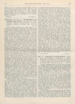 260-262 [Rezension] Rülf, J., Wissenschaft des Einheitsgedankens. System einer neuen metaphysik. 2. Abt. - 2. Buch