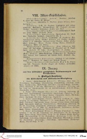 VIII. Aktien-Gesellschaften.