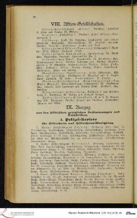 VIII. Aktien-Gesellschaften.