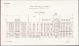 Eisenhüttenmännisches und metallurgisches Institut der Technischen Hochschule, Aachen: Aufriss 1:100