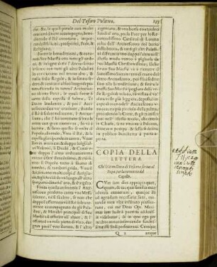 Copia Della Lettera. [...]