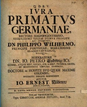 Ivra Primatvs Germaniae