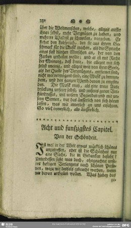 Acht und funfzigstes Capitel. Von der Schönheit