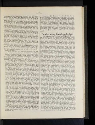 Hamburgische Angelegenheiten. Das Jahresfest der Norddeutschen Mission in Bremen