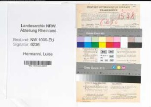 Entnazifizierung Luise Hermanni, geb. 27.02.1899 (Bueroangest.)