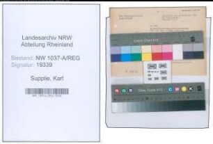 Entnazifizierung Karl Supplie , geb. 00.00.0000 (Ingenieur)