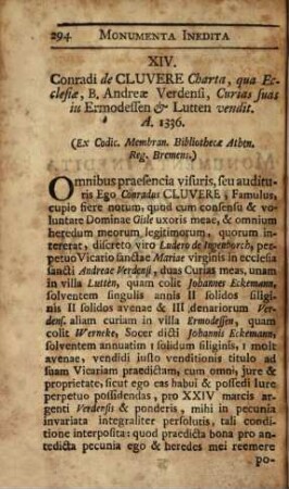 Monumenta Inedita Rerum Germanicarum Praecipue Bremensium, 1,4