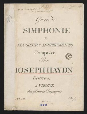 Grande Simphonie a Plusieurs Instruments, op. 38 : Symphonie Nr. 80