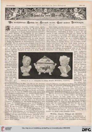Die verschiedenen Gebiete der Keramik an der Hand unserer Abbildungen