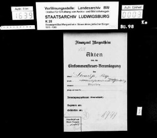Strauß, Käthe; Privatiere, Mitinhaberin der Firma Geschwister Strauß, Manufakturwarenhandlung *22.07.1871 Wohnort: Bad Mergentheim