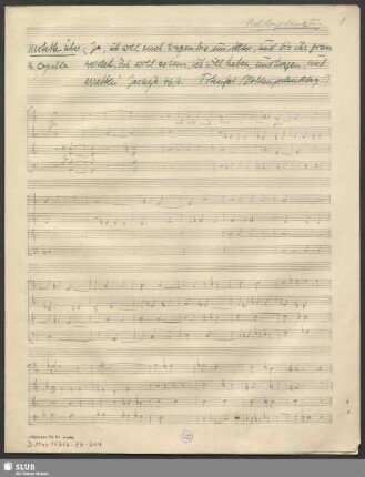 Ja ich will euch tragen - D.Mus.15350-ZZ-644 : Coro