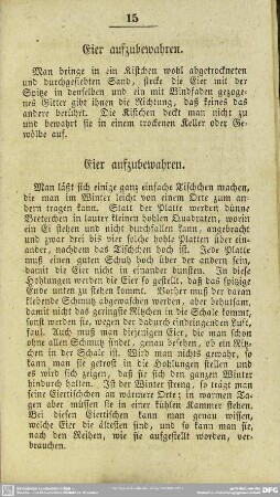 Eier aufzubewahren