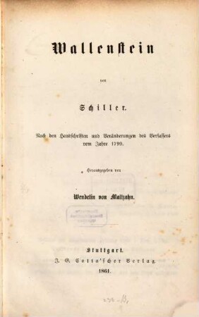 Wallenstein von Schiller