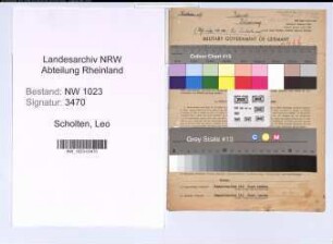 Entnazifizierung Leo Scholten , geb. 28.11.1892 (Landwirt)