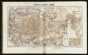 Stuttgart 1905. Stadtplan
