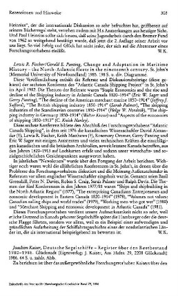 Change and adaptation in maritime history, the North-Atlantic fleets in the nineteenth century, the North Atlantic fleets in the nineteenth century, Lewis R. Fischer, Gerald E. Panting : St. John's, Newfoundland, Memorial University of Newfoundland, 1985