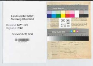 Entnazifizierung Karl Brueckerhoff , geb. 06.03.1897 (Schuhmachermeister)