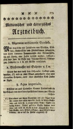 Medicinisches und chirurgisches Arztneibuch.
