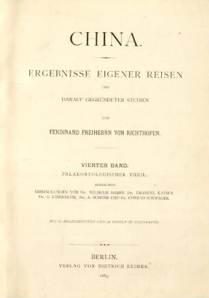 Bd. 4: Palaeontologischer Theil : enthaltend Abhandlungen