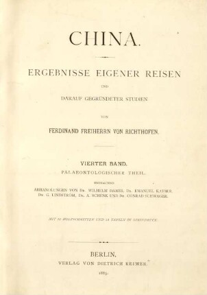 Bd. 4: Palaeontologischer Theil : enthaltend Abhandlungen