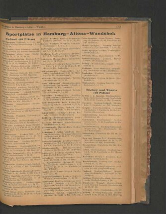 Sportplätze in Hamburg-Altona-Wandsbek