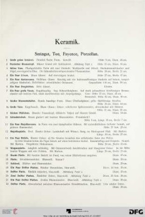 Keramik (Nr. 1-107)
