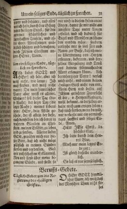 Beruffs-Gebete.