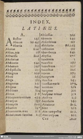 Index Latinus