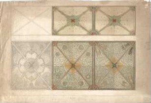 Dolmetsch, Heinrich; Stuttgart - Bad Cannstatt; Ev. Stadtkirche, Restaurierung - Deckenmalereien (Details)