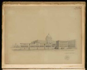Umgestaltung der Schlossfreiheit, Berlin Monatskonkurrenz September 1874: Perspektivische Ansicht