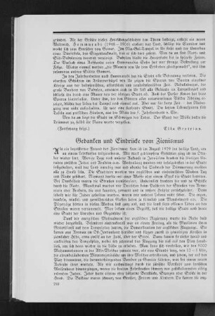 Gedanken und Eindrücke vom Zionismus