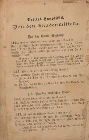 Drittes Hauptstück. Von den Gnadenmitteln.