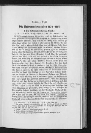 Dritter Teil: Die Reformationsjahre 1534-1550