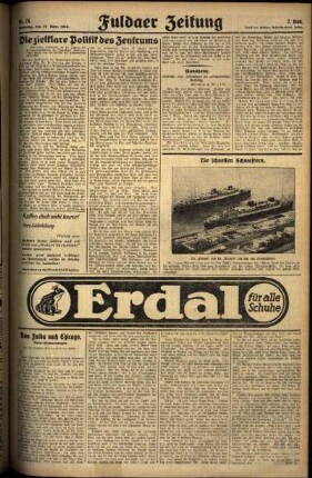 Zweite Ausgabe vom Samstag, den 29. März 1930.