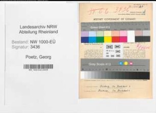 Entnazifizierung Georg Poetz, geb. 21.06.1898 (Schlosser)