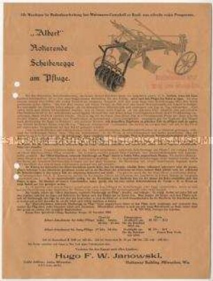 Bodenbearbeitungsgeräte der Firma Janowski in USA
