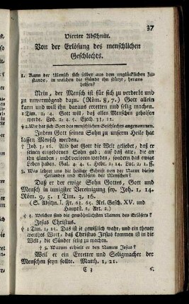 Vierter Abschnitt. Von der Erlösung des menschlichen Geschlechts.