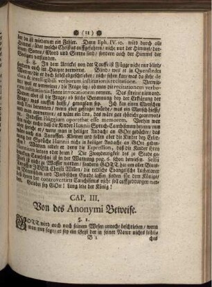 Cap. III. Von des Anonymi Beweise.