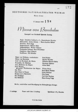 Minna von Barnhelm
