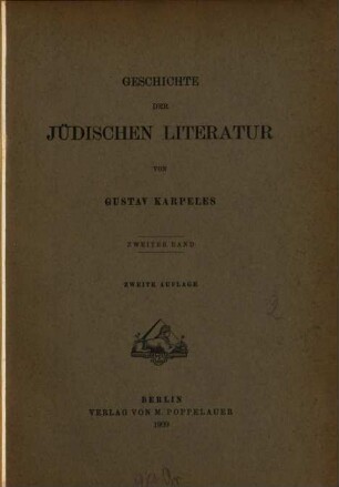Geschichte der jüdischen Literatur. 2