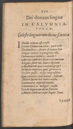 Dei donum linguae In Calumniatorem.