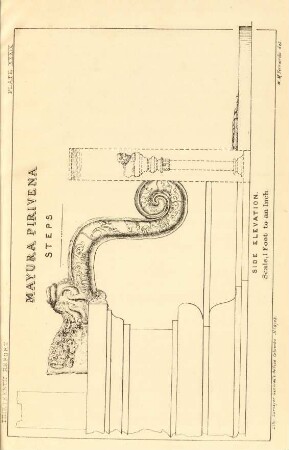 Plate XXXIX. Mayúra pirivena. Steps. Side elevation.