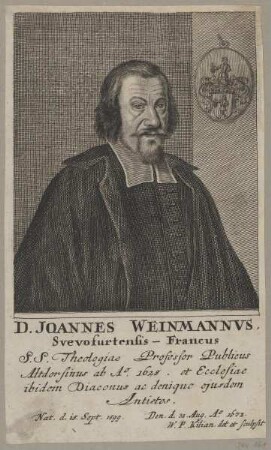 Bildnis des Joannes Weinmannvs