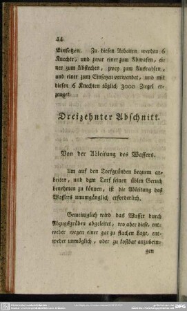 Dreizehnter Abschnitt
